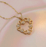 Heart Zircon Pendant Set